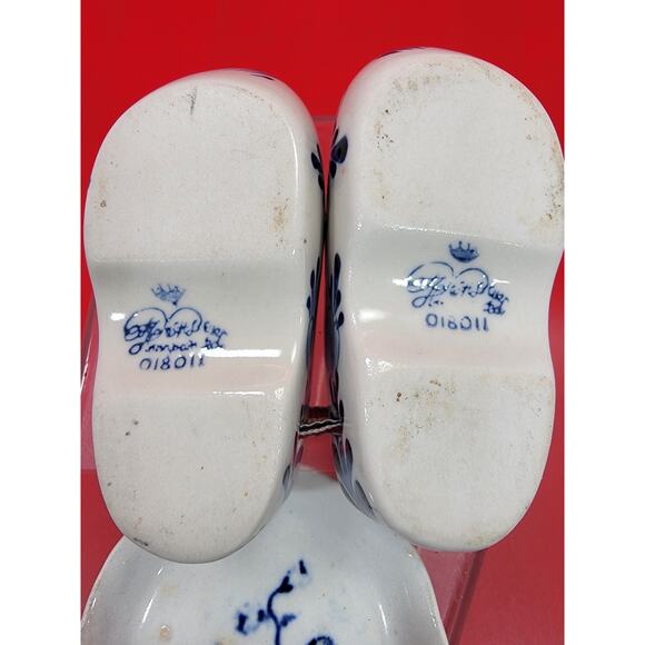 Vintage Delft Blue Hand Painted Clog Shoe Porcelain Holland Windmill & Plate - Picture 2 of 5